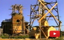 Строительство  храма  в  Курагино . 2001 год